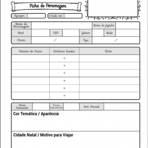 Bundle Fichas Ryuutama